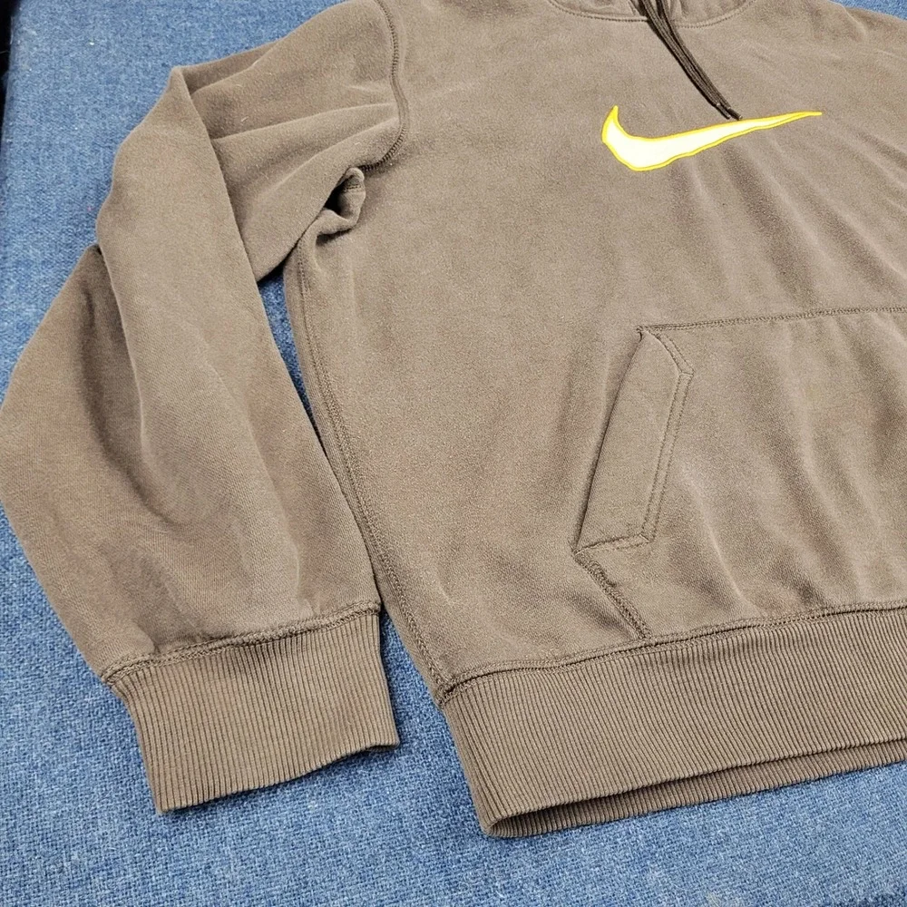 VTG Nike Athletic Dept Brown Pullover Hoodie XL Embroidered Swoosh Sportswear